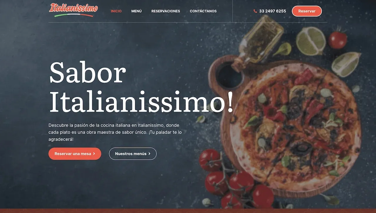 Diseño Web Restaurante y bar